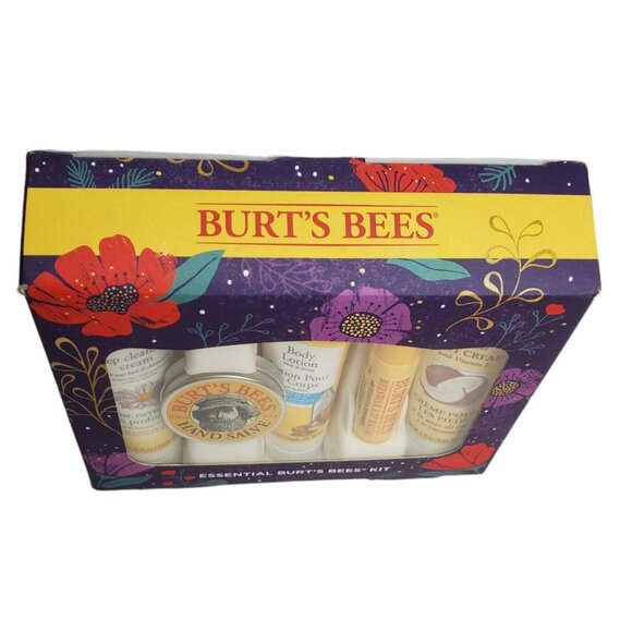 New Burt's Bees Essentials Kit Lotion Salve Cleanser Cream Lip Balm Travel Sizes - Picture 5 of 5